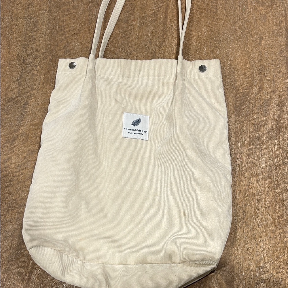 Cream Canvas Tote Bag